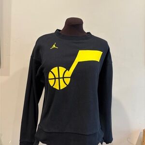 NBA Black Sweatshirt with Yellow Jumpman Logo